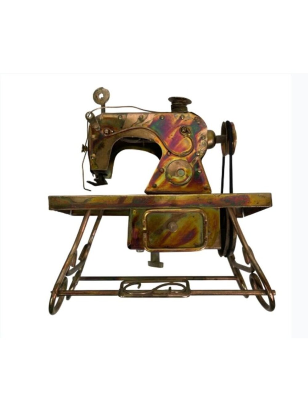 Vintage Berkely Designs Copper Sewing Machine Music Box Plays My Favorite Things